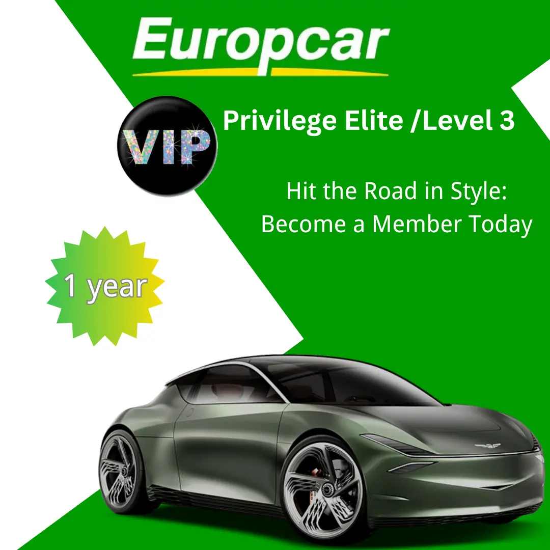 Europcar Privilege Elite Upgrade/Level 3 for 1 Year 1 Europcar Privilege Elite - Level 3
