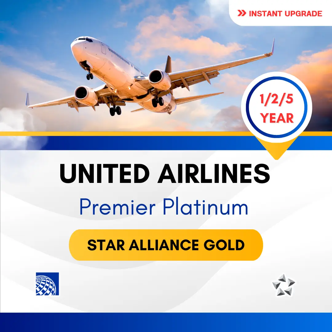 United Airlines Premier Platinum/Star Alliance Gold for 1 Year, 2 Year and 5 Year 1 United Airlines Premier Platinum Star Alliance Gold for 1 Year, 2 Year and 5 Year