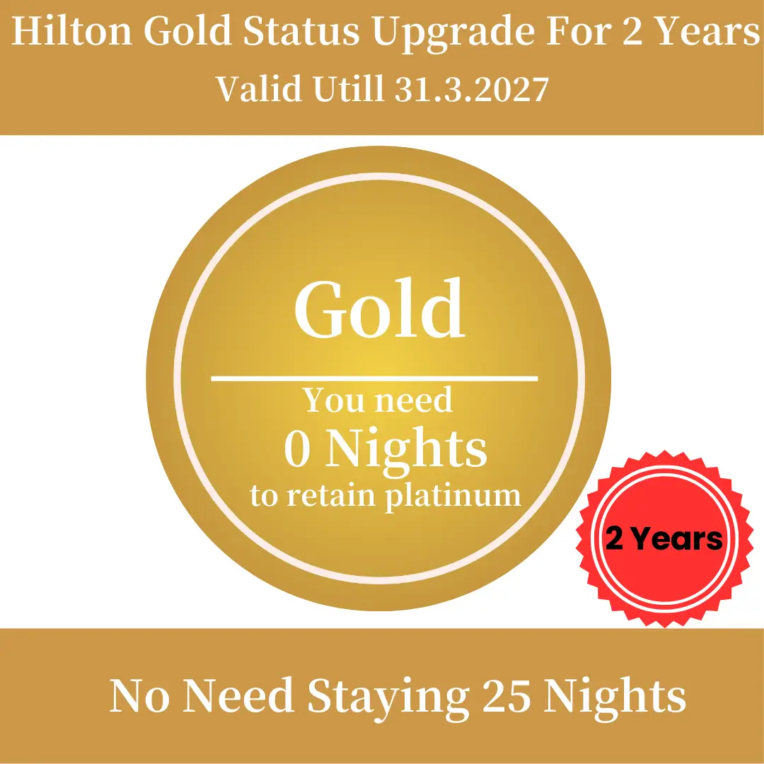 Hilton Gold Status Upgrade for 2 Years 2 Hilton Gold Status Upgrade for 2 Years - Image 2