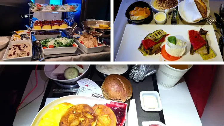 business class food