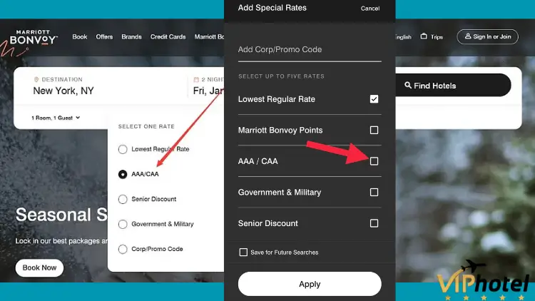 Marriott AAA Rate: How to Save on Marriott Hotels 3 find marriott aaa rate 1